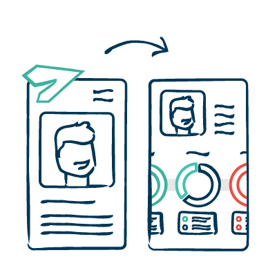 d.vinci | Illustration | Recruiting | Bewerbermanagement | Onboarding-Software | Personalmarketing | HR | Personalsuche | Personal | Bewerber